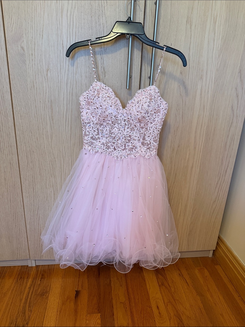 Girls Pink Lace & Tulle Party Dress